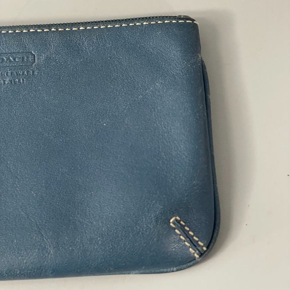 Coach Blue Leather Wristlet - Picture 3 of 10